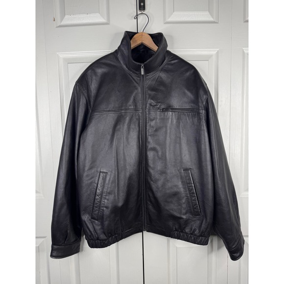 Men's Vintage Lord and Taylor Dark Brown Leather Jacket Size XL - Picture 2 of 10